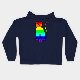 Cat Rainbow Kids Hoodie